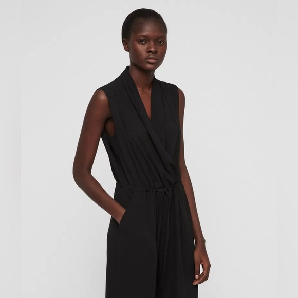 Small All Saints Black Sleeveless Jumpsuit - Picture 7 of 12